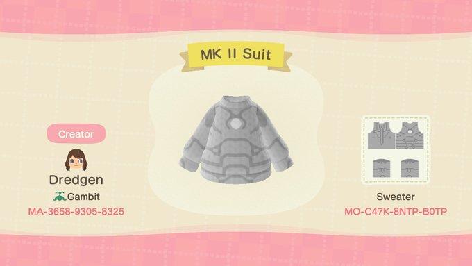 Animal Crossing Design Code: MO-C47K-8NTP-B0TP MK II Suit