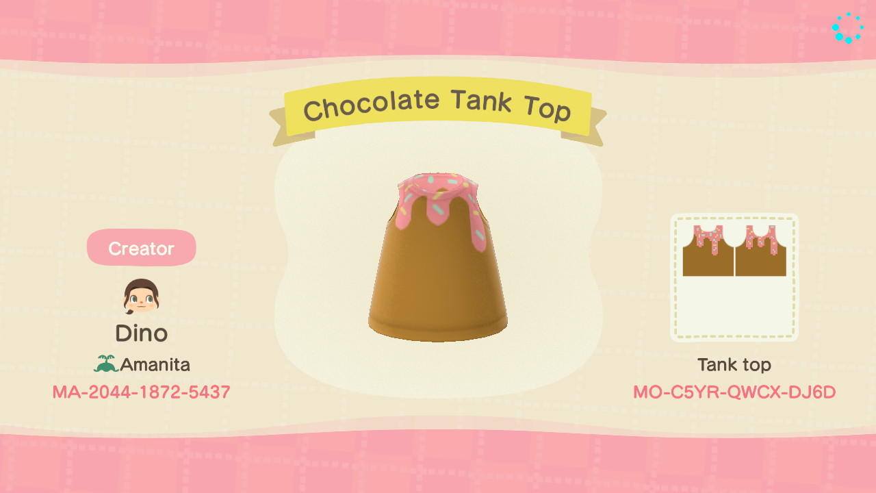 Animal Crossing Design Code: MO-C5YR-QWCX-DJ6D Chocolate Cupcake
