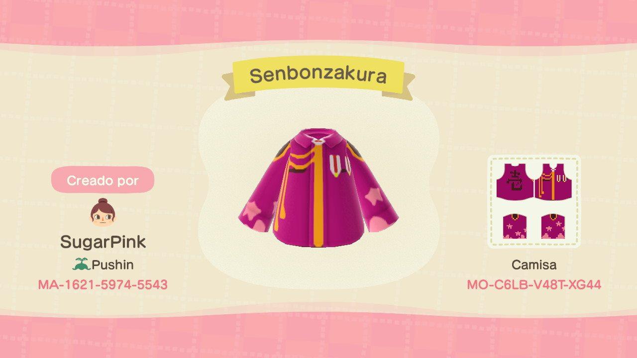 Animal Crossing Design Code: MO-C6LB-V48T-XG44 Senbonzakura Jacket