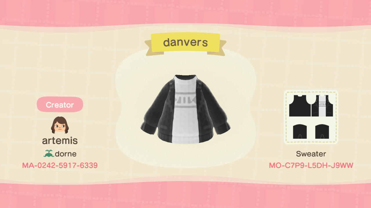 Animal Crossing Design Code: MO-C79P-L5DH-J9WW Carol Danvers