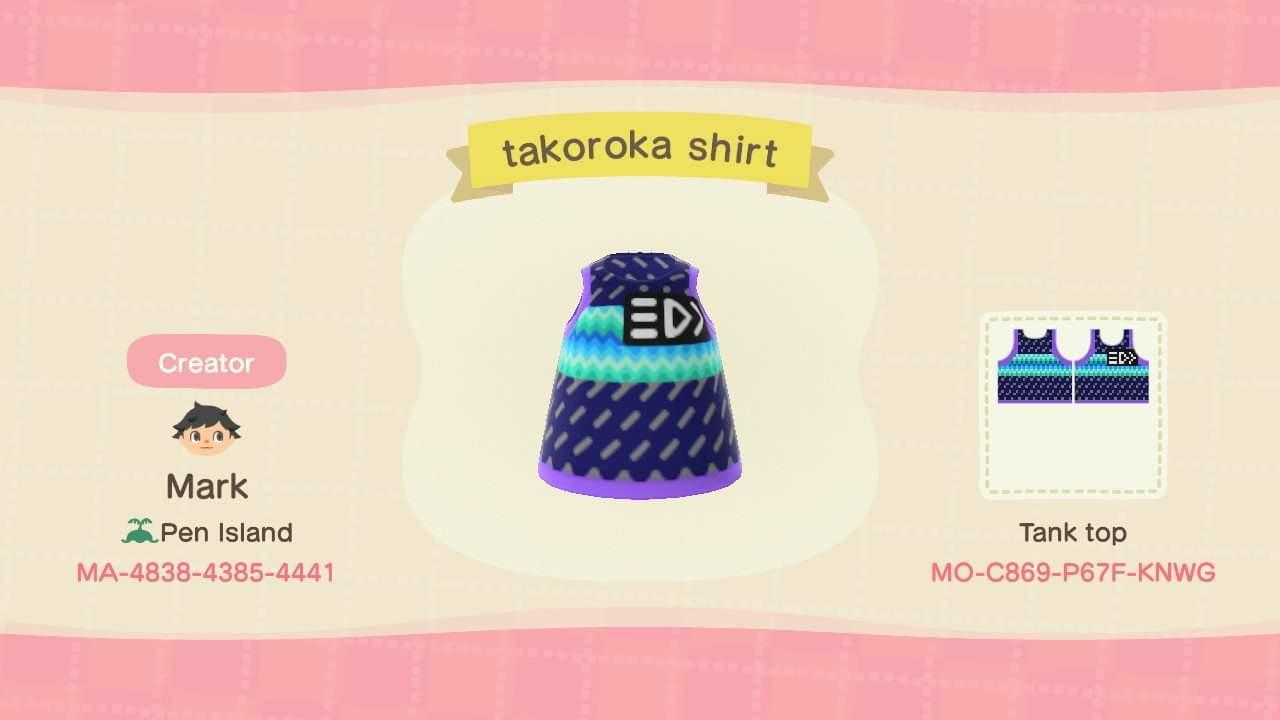 Animal Crossing Design Code: MO-C869-P67F-KNWG Takoroka navy