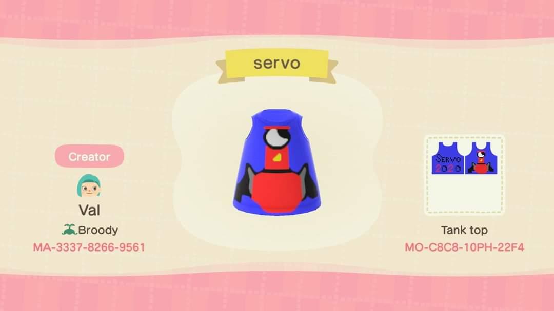 Animal Crossing Design Code: MO-C8C8-10PH-22F4 Servo 2020