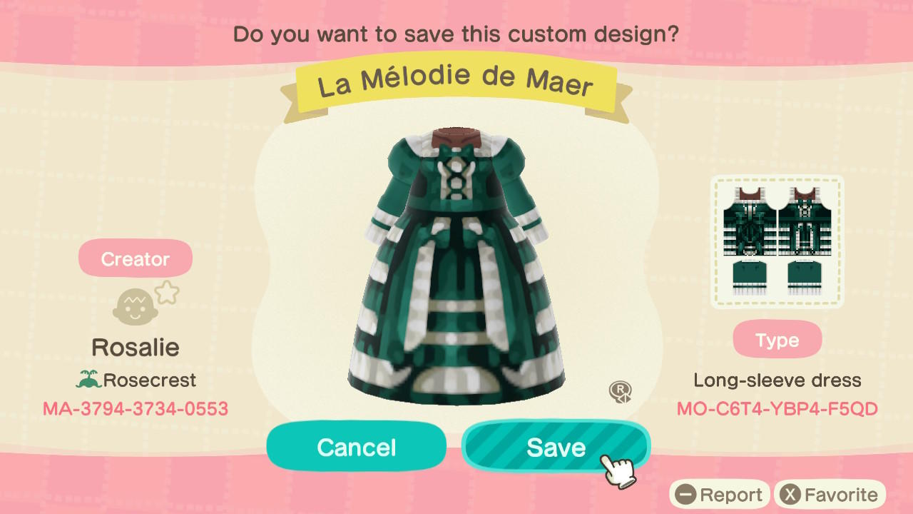 Animal Crossing Design Code: MO-C8T4-YPB4-F5QD La Mélodie de Maer