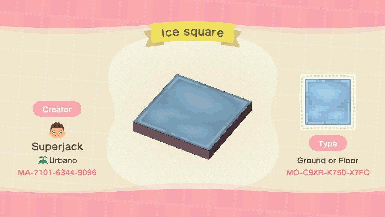 Animal Crossing Design Code: MO-C9XR-K750-X7FC Ice Square