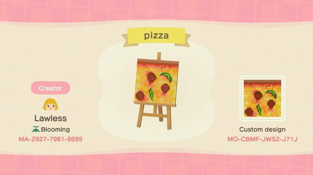 Animal Crossing Design Code: MO-CBMF-JWS2-J71J Pizza
