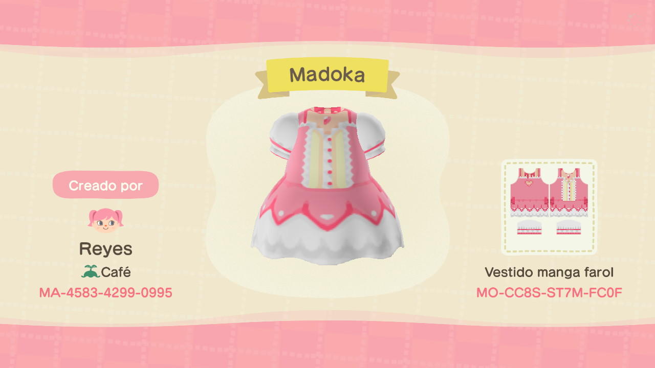 Animal Crossing Design Code: MO-CC8S-ST7M-FC0F Madoka