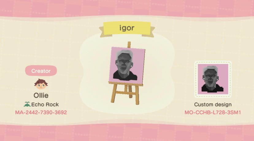 Animal Crossing Design Code: MO-CCHB-L728-3SM1 tyler the creator