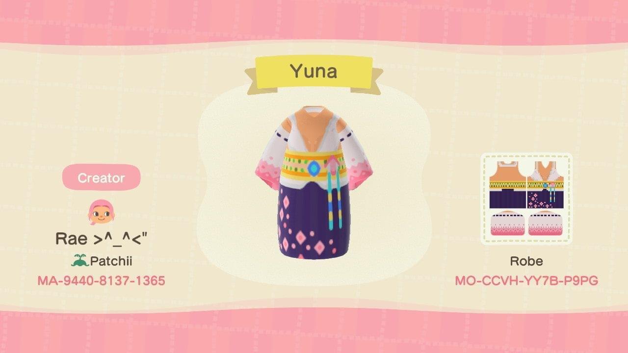 Animal Crossing Design Code: MO-CCVH-YY7B-P9PG Yuna - low cut