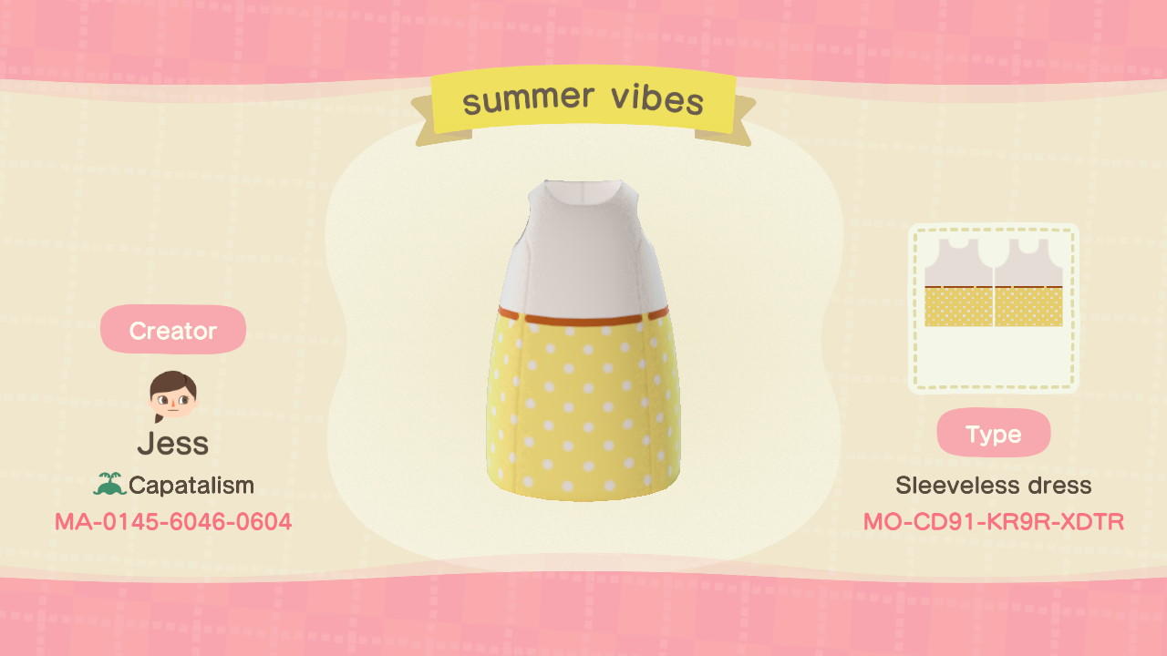 Animal Crossing Design Code: MO-CD91-KR9R-XDTR summer vibes