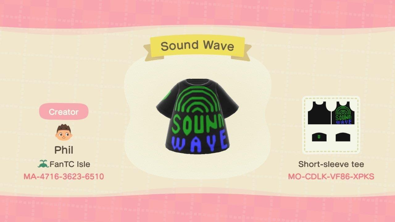 Animal Crossing Design Code: MO-CDLK-VF86-XPKS Sound Wave
