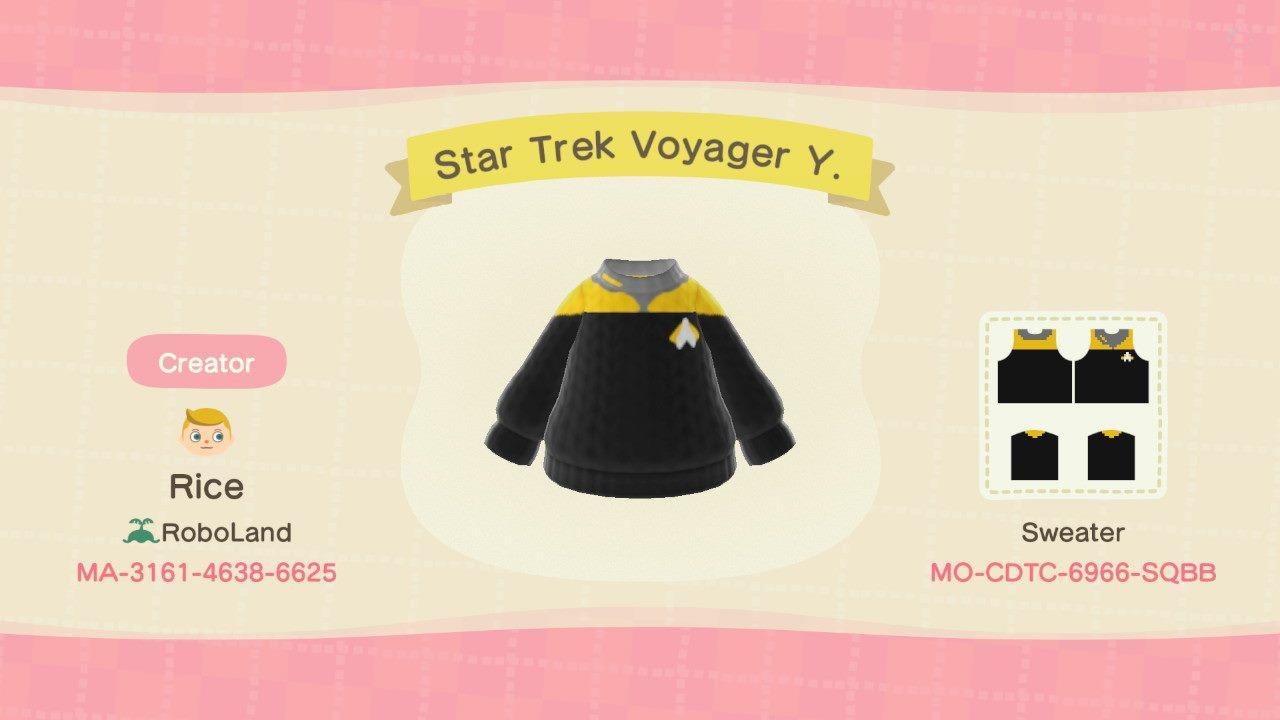 Animal Crossing Design Code: MO-CDTC-6966-SQBB Star Trek Voyager Y.