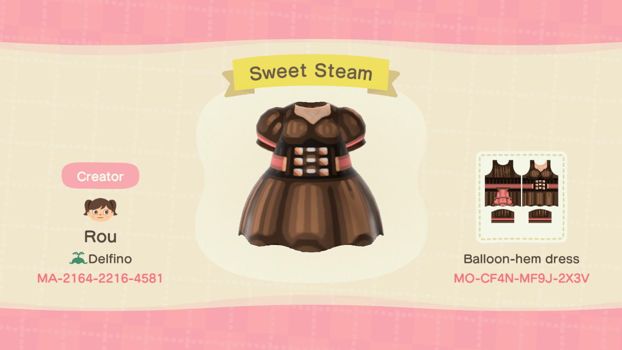 Animal Crossing Design Code: MO-CF4N-MF9J-2X3V Sweet Steampunk