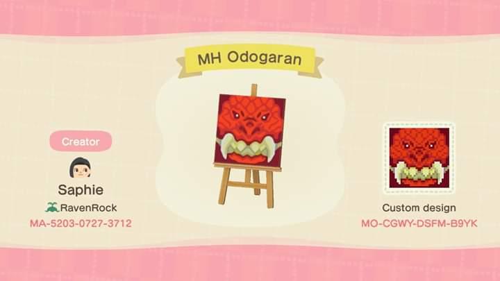 Animal Crossing Design Code: MO-CGWY-DSFM-B9YK MH Odogaran