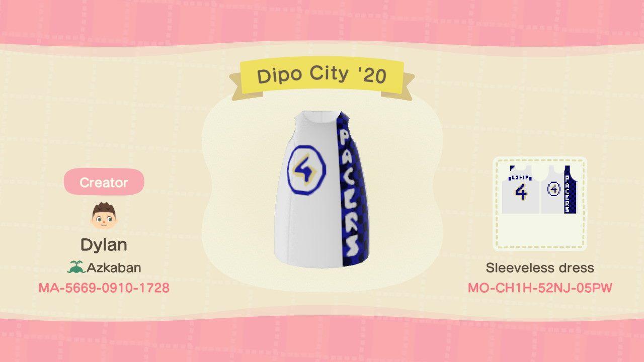 Animal Crossing Design Code: MO-CH1H-52NJ-05PW Pacers City &#39;20