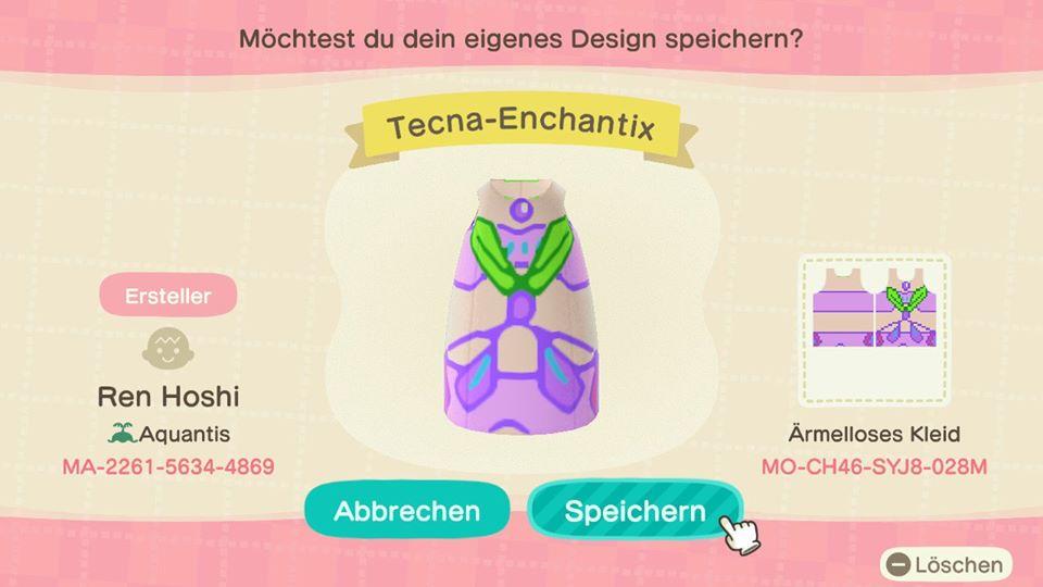 Animal Crossing Design Code: MO-CH46-SYJ8-028M Tecna-Enchantix