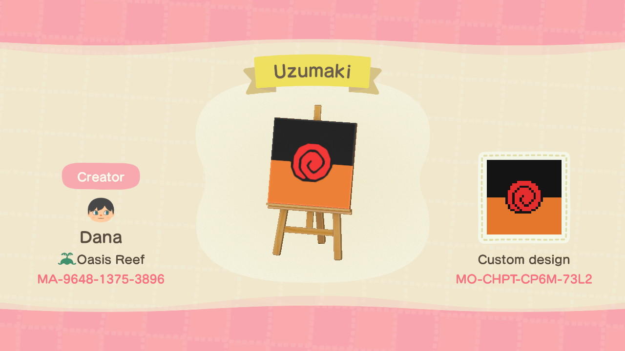 Animal Crossing Design Code: MO-CHPT-CP6M-73L2 Uzumaki