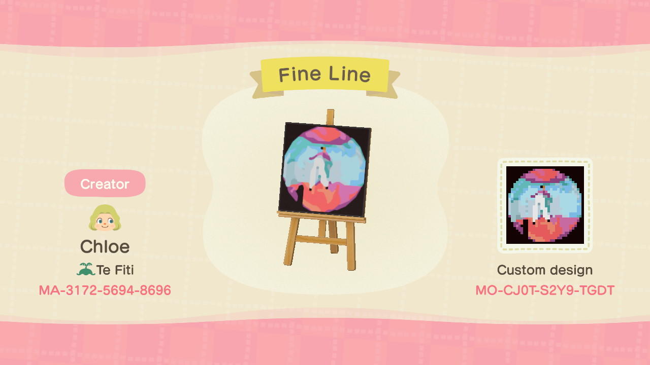 Animal Crossing Design Code: MO-CJ0T-S2Y9-TGDT Fine Line
