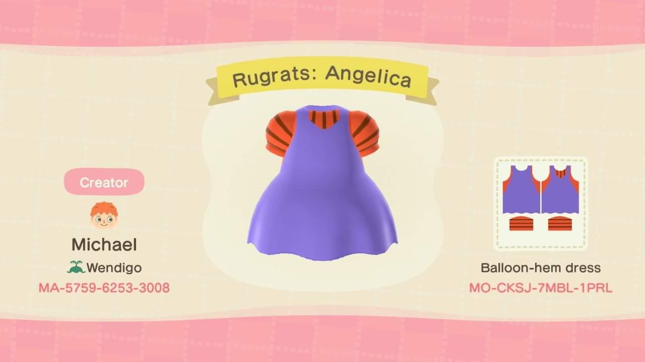 Animal Crossing Design Code: MO-CKSJ-7MBL-1PRL Rugrats: Angelica