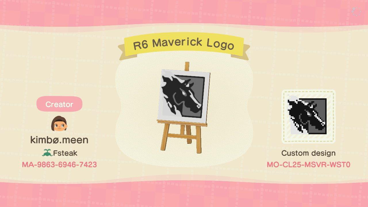 Animal Crossing Design Code: MO-CL25-MSVR-WST0 R6 MAVERICK