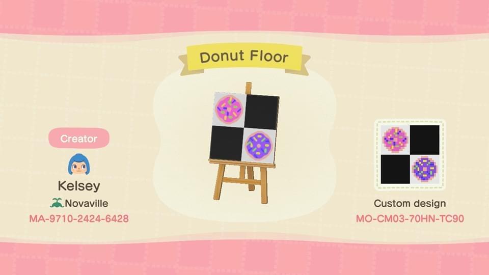 Animal Crossing Design Code: MO-CM03-70HN-TC90 Donut Floor