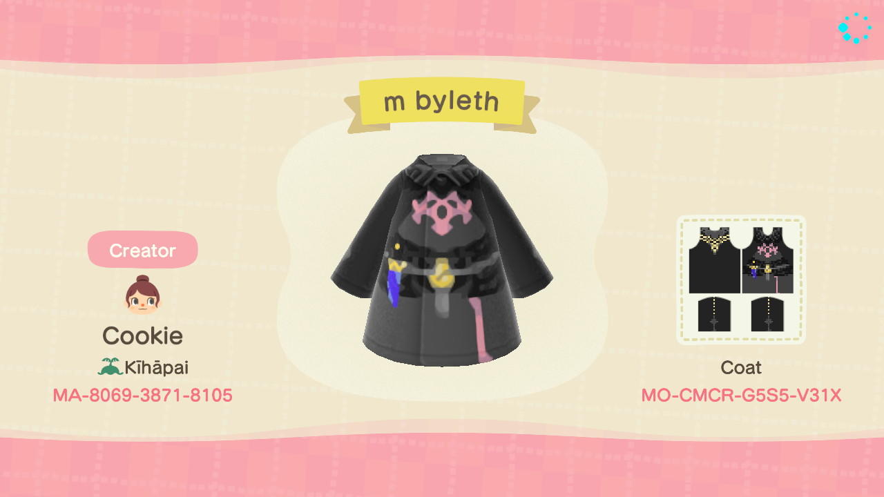 Animal Crossing Design Code: MO-CMCR-G5S5-V31X Male Byleth