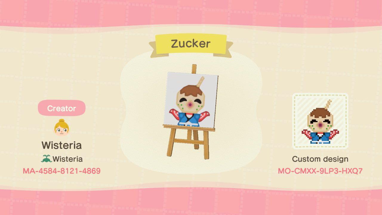 Animal Crossing Design Code: MO-CMXX-9LP3-HXQ7 Zucker