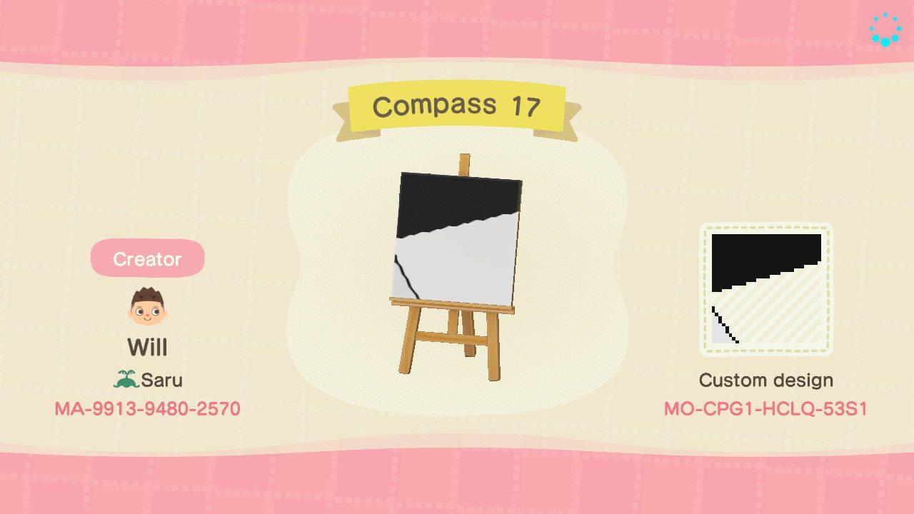 Animal Crossing Design Code: MO-CPG1-HCLQ-53S1 Compass 17