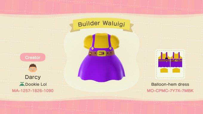 Animal Crossing Design Code: MO-CPMC-7Y7X-7MBK Builder Waluigi