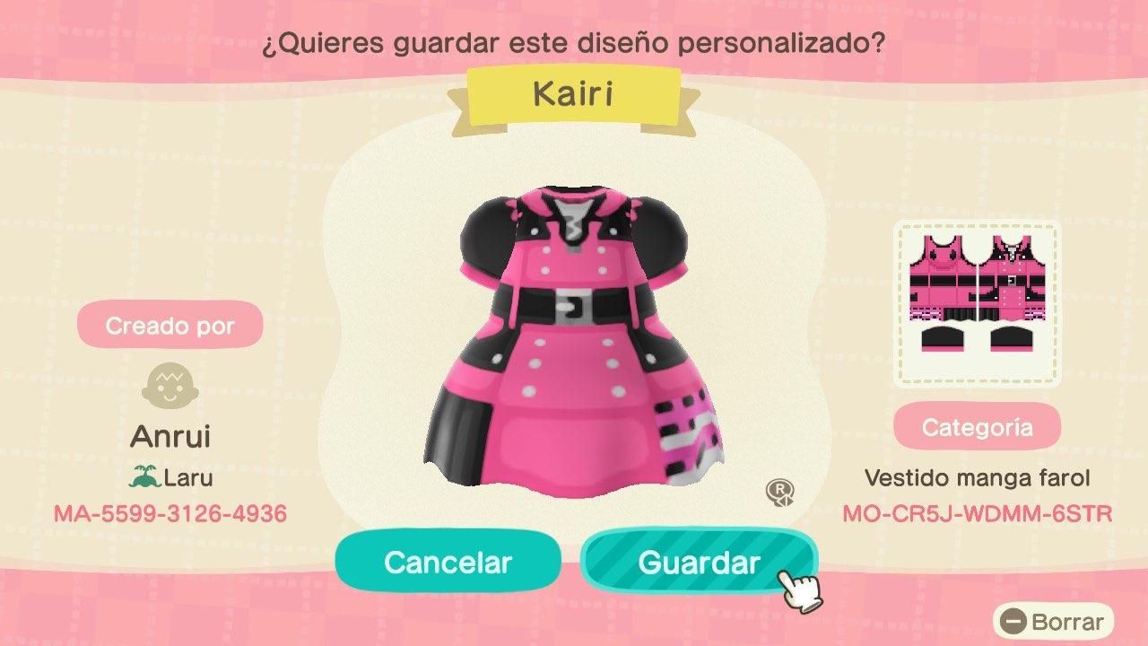 Animal Crossing Design Code: MO-CR5J-WDMM-6STR KH3 - Kairi