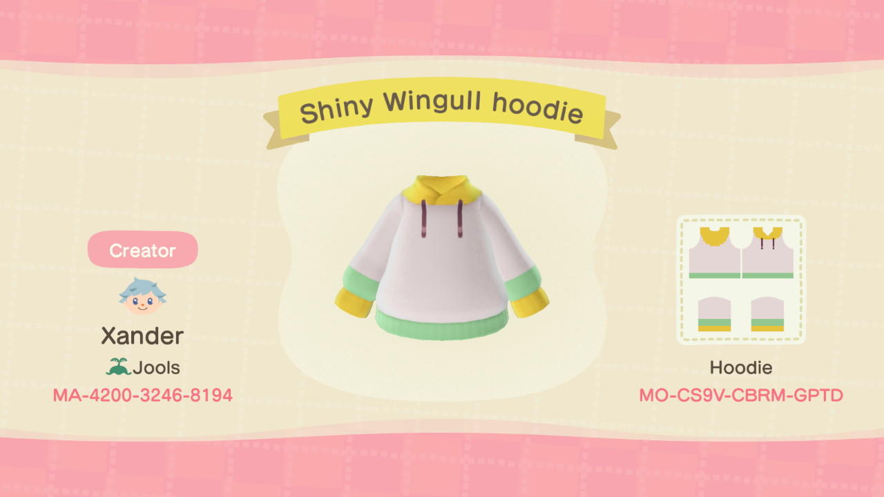 Animal Crossing Design Code: MO-CS9V-CBRM-GPTD Shiny Wingull
