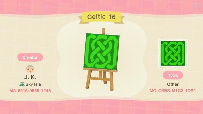 Animal Crossing Design Code: MO-CSBS-M1G2-1DR1 Celtic 16