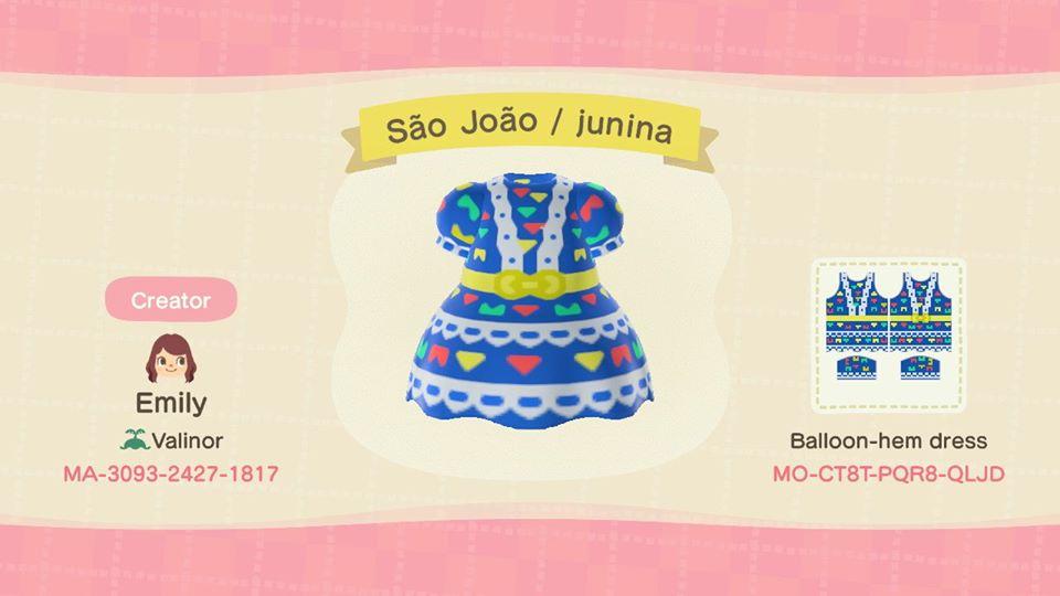 Animal Crossing Design Code: MO-CT8T-PQR8-QLJD São João / junina