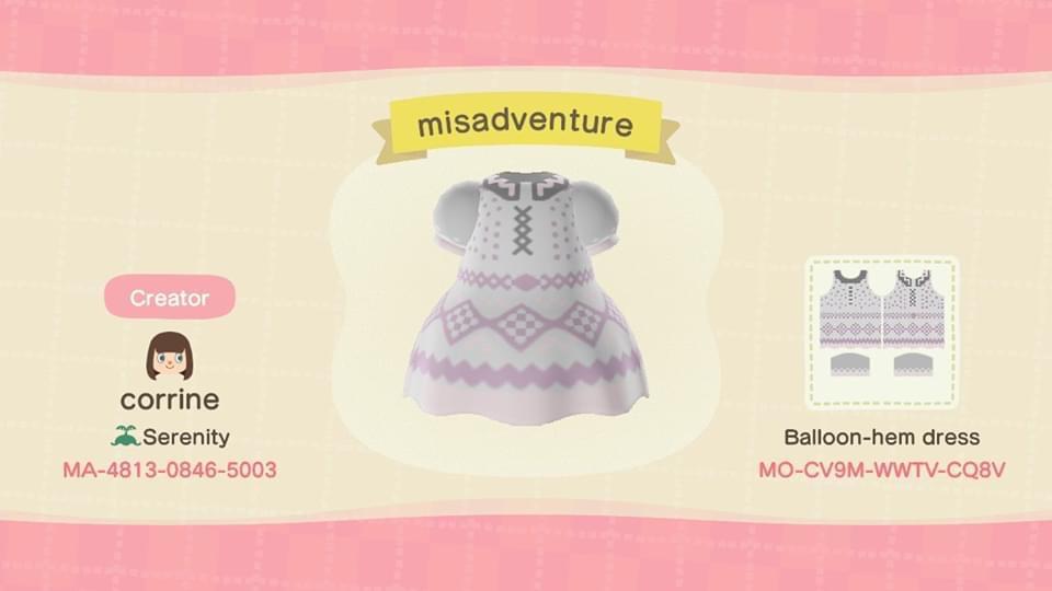Animal Crossing Design Code: MO-CV9M-WWTV-CQ8V Misadventure