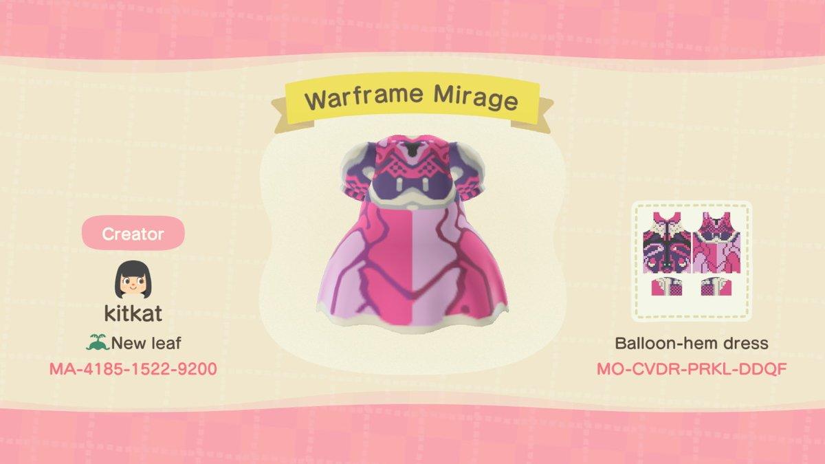 Animal Crossing Design Code: MO-CVDR-PRKL-DDQF Warframe Mirage