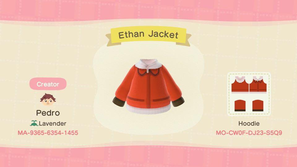 Animal Crossing Design Code: MO-CW0F-DJ23-S5Q9 Ethan Jacket