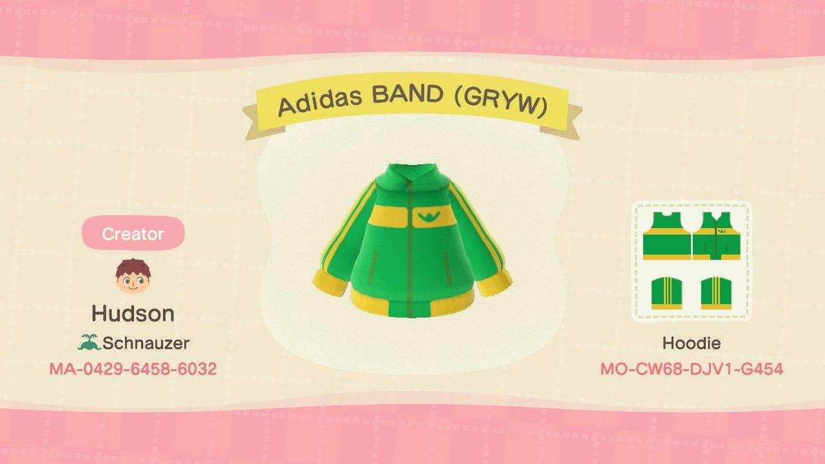 Animal Crossing Design Code: MO-CW68-DJV1-G454 Adidas BAND (GRYW)