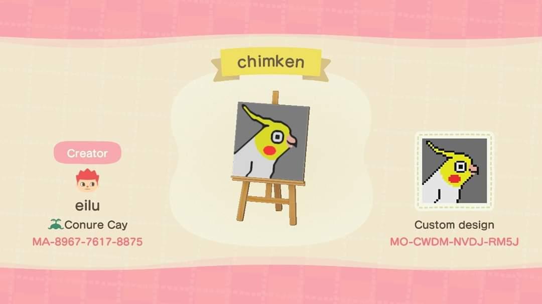 Animal Crossing Design Code: MO-CWDM-NVDJ-RM5J Chimken