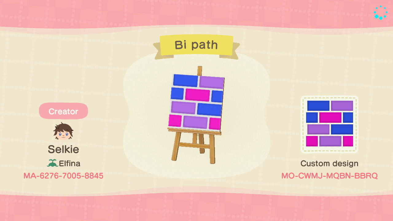 Animal Crossing Design Code: MO-CWMJ-MQBN-BBRQ Bi Path
