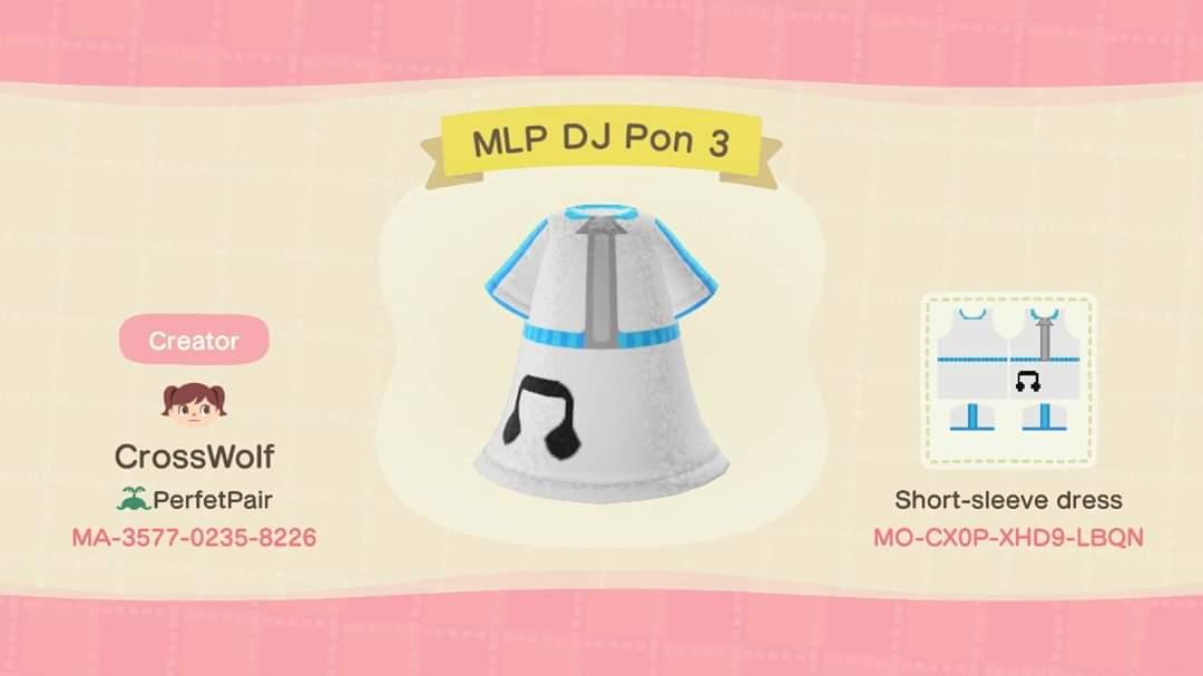 Animal Crossing Design Code: MO-CX0P-XHD9-LBQN MLP DJ Pon 3