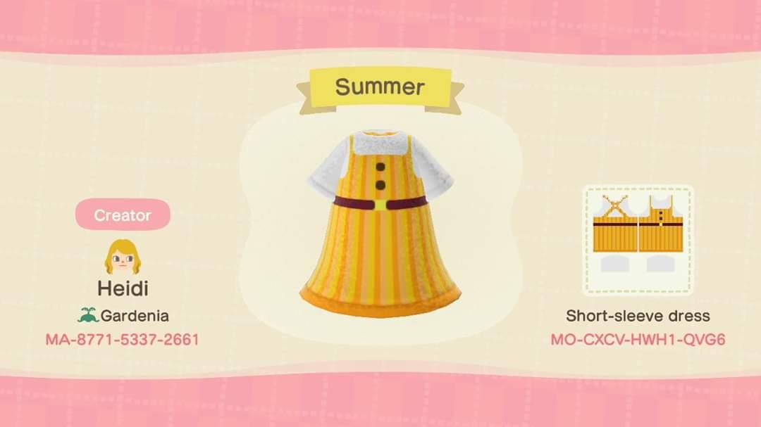 Animal Crossing Design Code: MO-CXCV-HWH1-QVG6 Summer