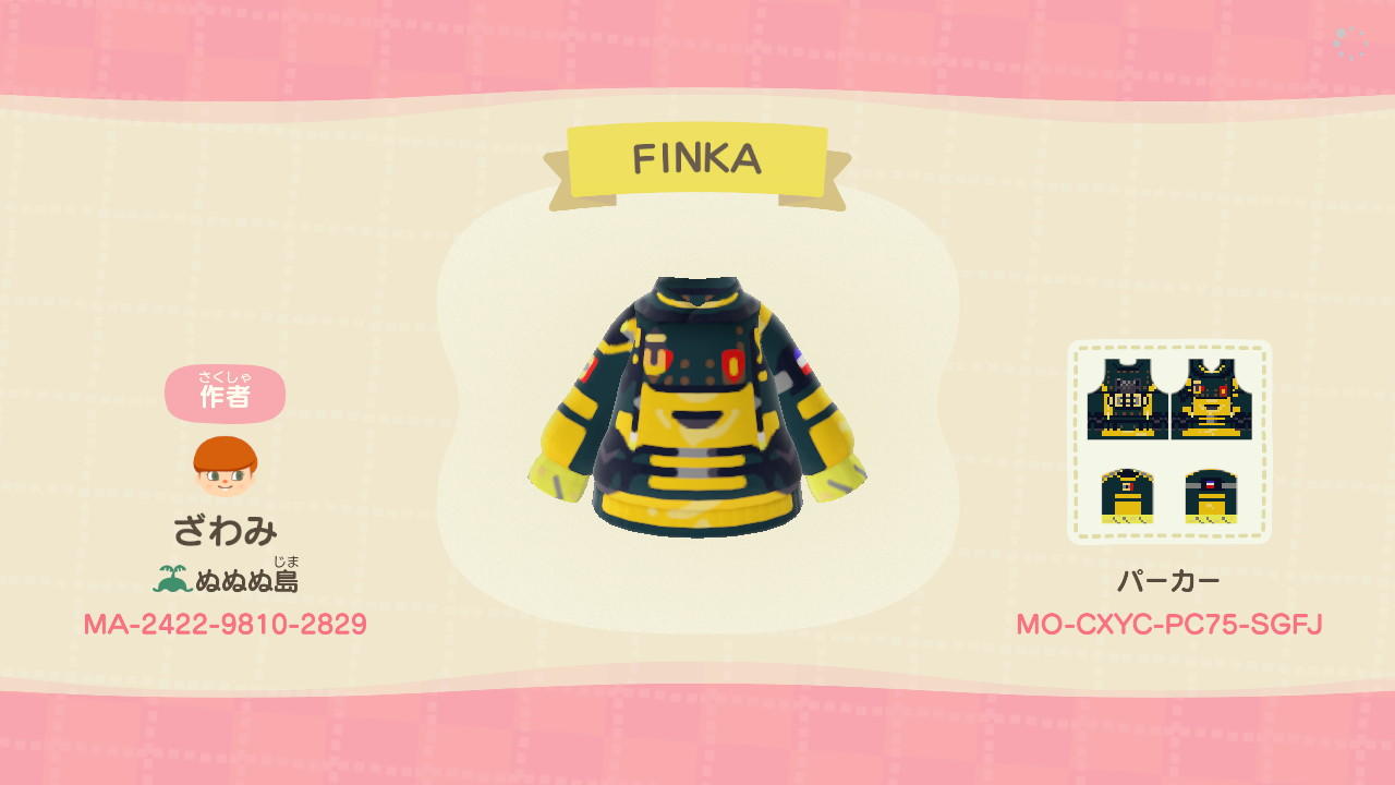 Animal Crossing Design Code: MO-CXYC-PC75-SGFJ Finka Spetsnaz R6