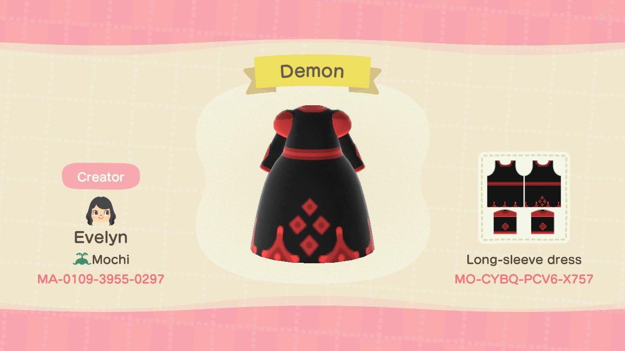 Animal Crossing Design Code: MO-CYBQ-PCV6-X757 Demon