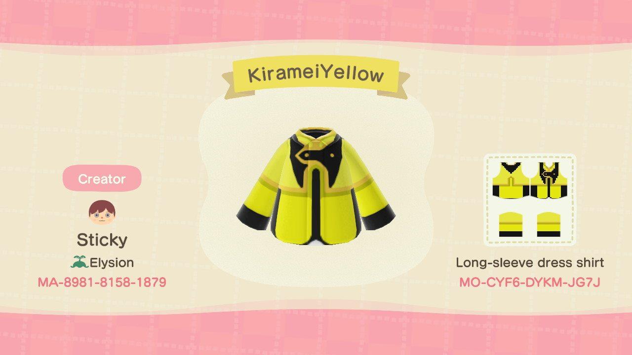Animal Crossing Design Code: MO-CYF6-DYKM-JG7J Kirameiyellow