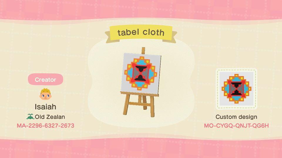 Animal Crossing Design Code: MO-CYGQ-QNJT-QG6H tabel cloth