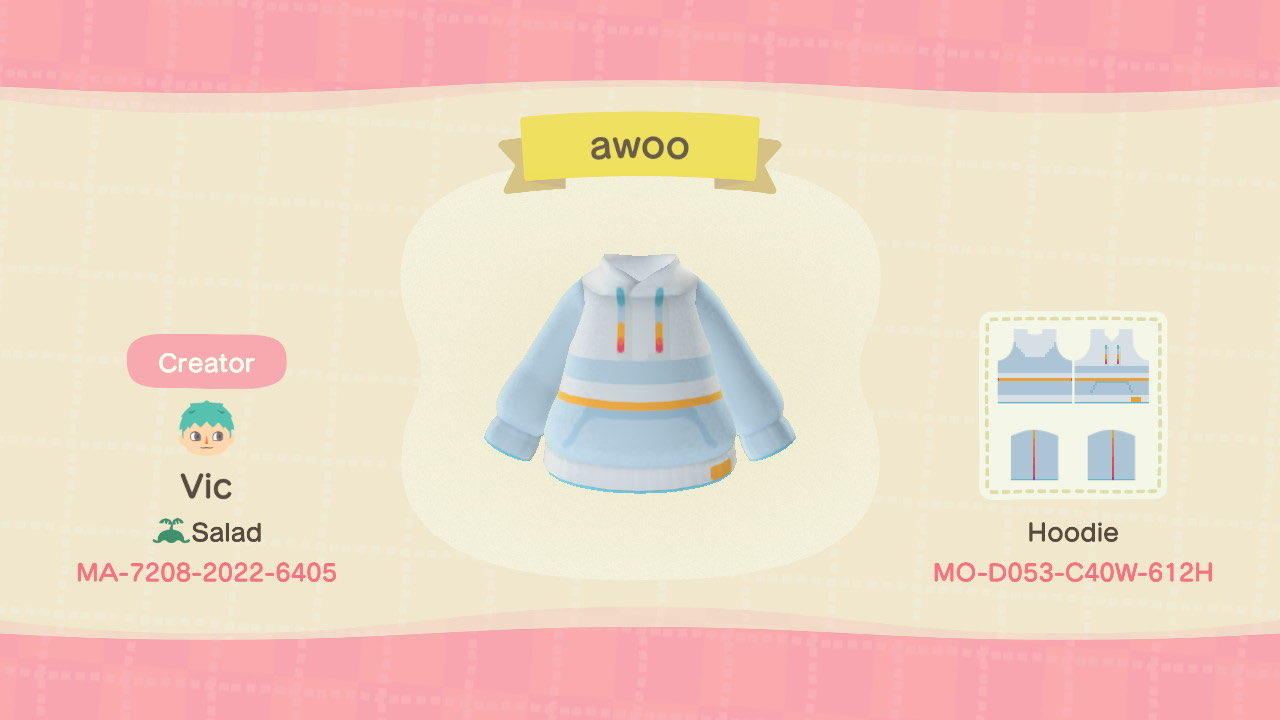 Animal Crossing Design Code: MO-D053-C40W-612H awoo