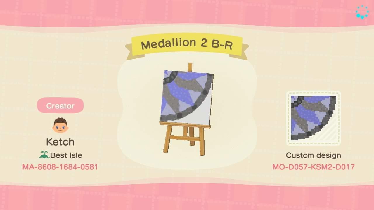 Animal Crossing Design Code: MO-D057-KSM2-D017 Medallion 2 B-R