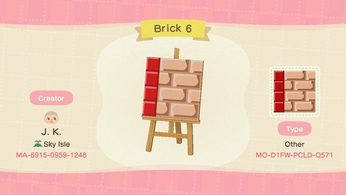 Animal Crossing Design Code: MO-D1FW-PCLD-Q571 Brick 6