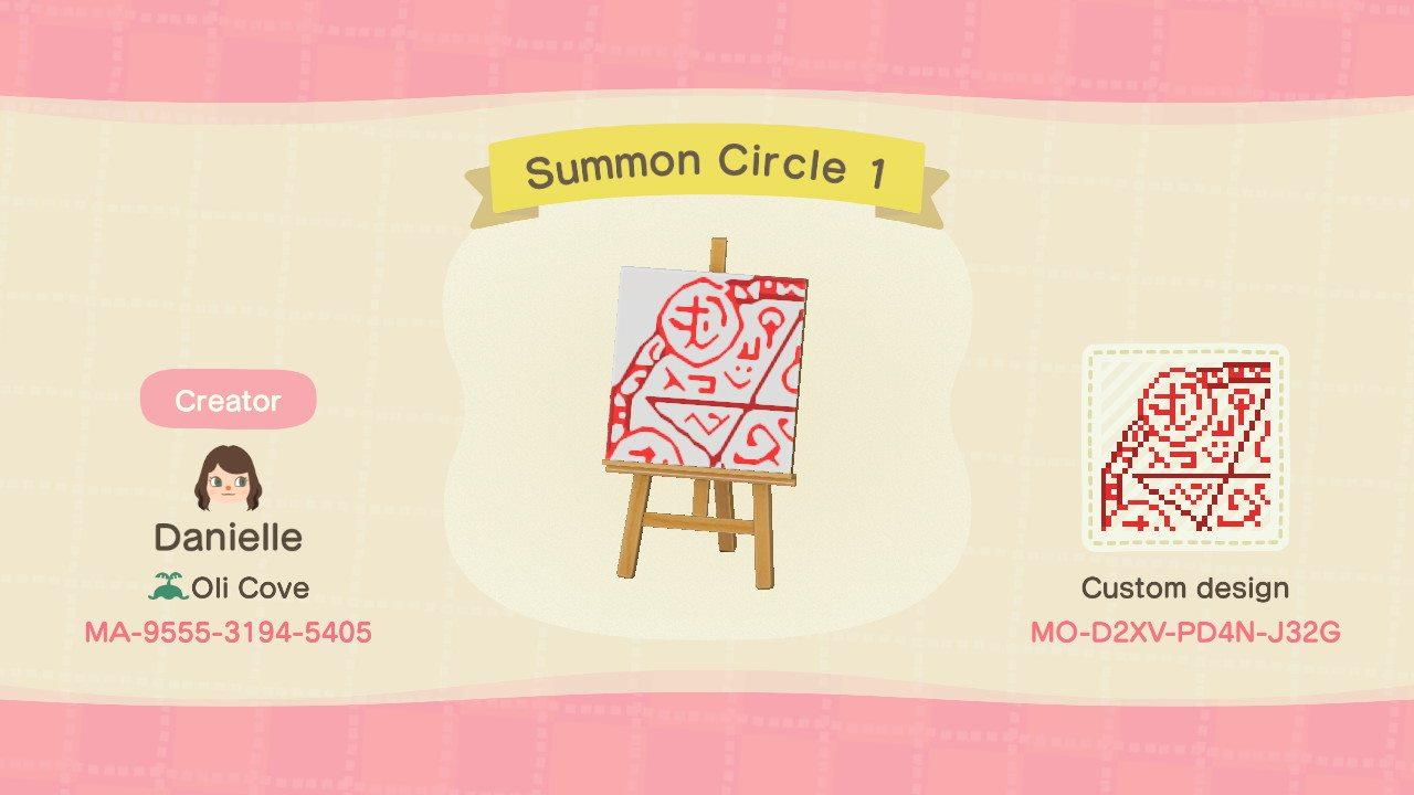 Animal Crossing Design Code: MO-D2XV-PD4N-J32G Summoning Circle 1