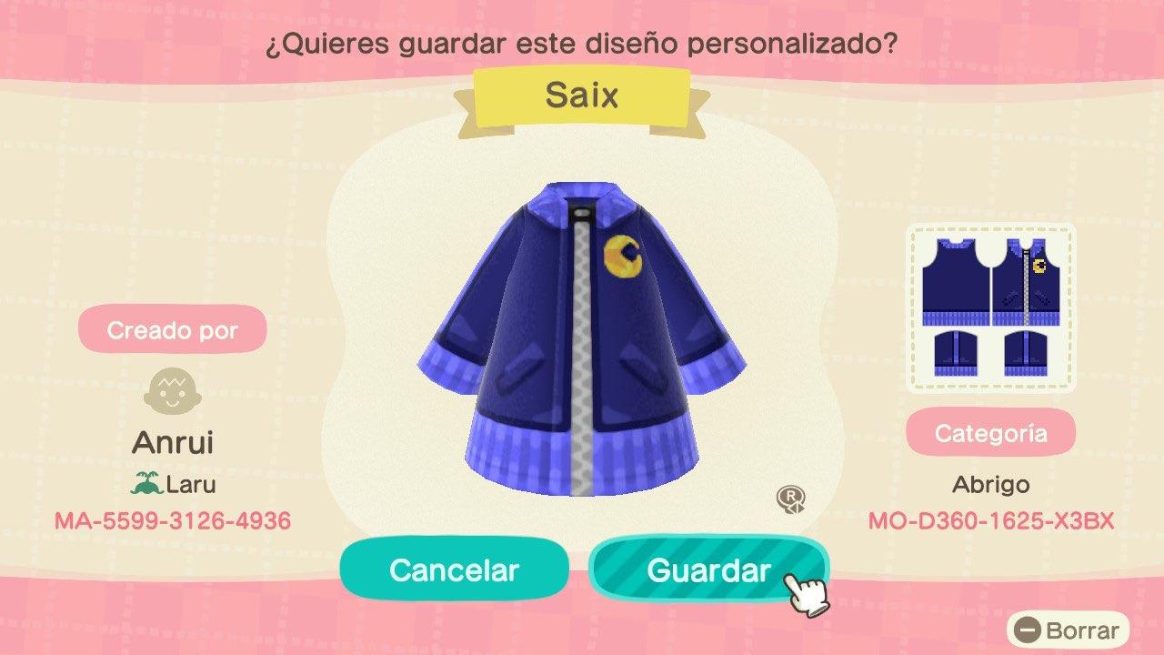 Animal Crossing Design Code: MO-D360-1625-X3BX KHBBS - Saix/Isa