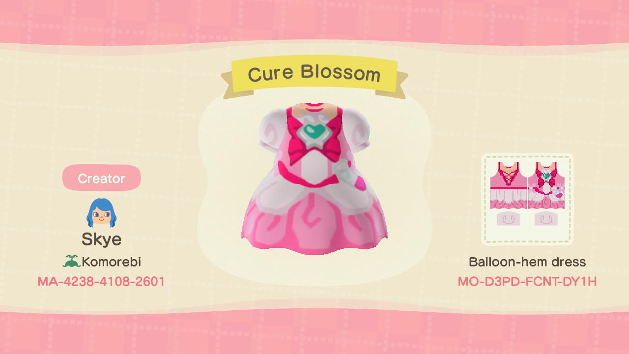 Animal Crossing Design Code: MO-D3PD-FCNT-DY1H Cure Blossom